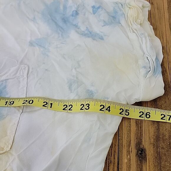 Caffe Marrahesh. Tie Dyed Button Down. Tie Front Top. Size Large. EUC - Picture 4 of 9